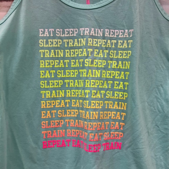 ➝ 2/$12 - Workout Tee EAT SLEEP TRAIN REPEAT - Picture 2 of 8